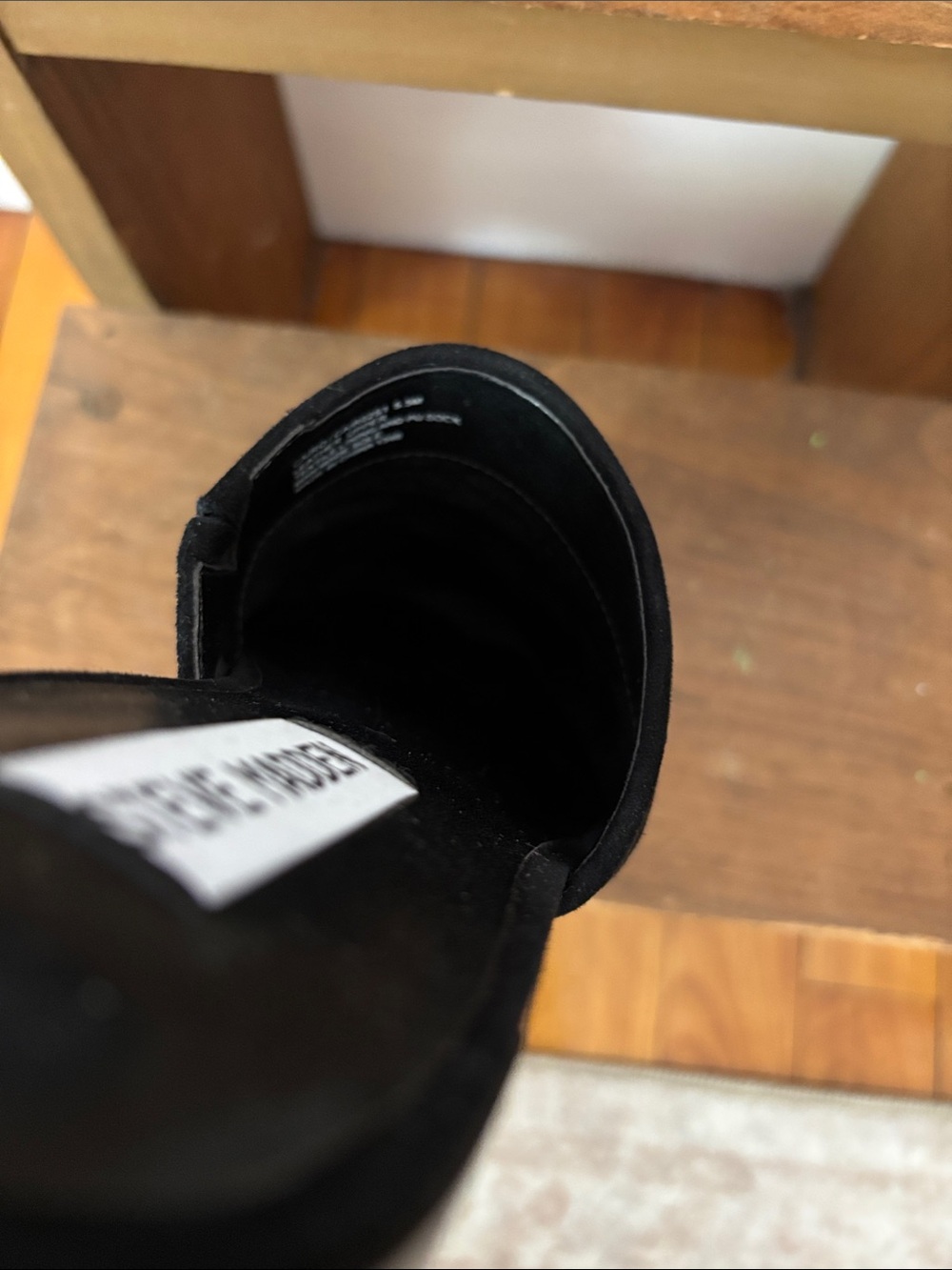 Steve Madden Black Suede Slip-On Mules - Picture 4 of 6